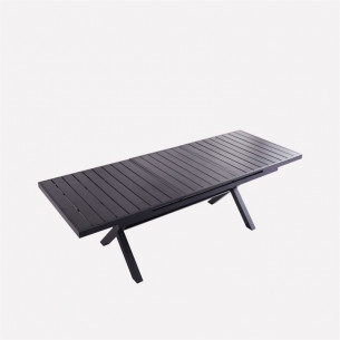 Стол прямоугольный из литого алюминия ТРАНСФОРМЕР "TRANSFORMER" 180-240x90 арт.6147