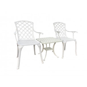 Кофейный набор из литого алюминия столик Вилла + 2 кресла Седона