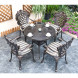 Комплект мебели из литого алюминия стол Палм(100см) + 4 кресла Финляндия