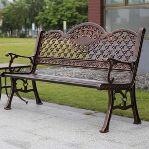 Садовая скамья из литого алюминия Поло(Polo)