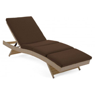 Шезлонг, лежак из искусственного ротанга МАРА "MARA" в комплекте в матрасом