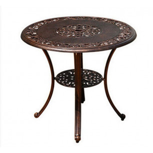 Стол круглый из литого алюминия ВИНТАЖ "VINTAGE" D80 арт.6065