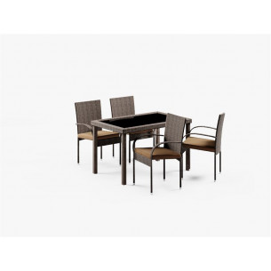 Обеденный комплект из искусственного ротанга Анкор+Сантос