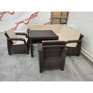 Обеденная группа под искусственный ротанг Yalta large set