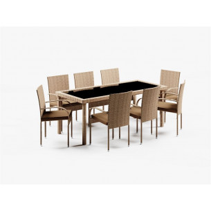 Обеденная группа из искусственного ротанга НИЛАМИТО "NILAMITO"