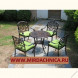 Обеденная группа из литого алюминия стол ВИНТАЖ "VINTAGE" D80 арт.6065 + 4 кресла Феникс "FENIX" арт.1028 bronze-4