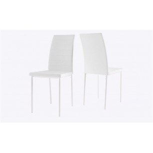 ВИНС Стул Белый/Белый, экокожа
