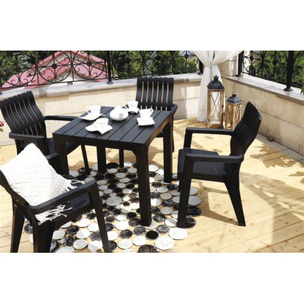 Комплект мебели b:rattan Boston Set, антрацит