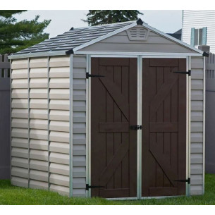 Сарай-хозблок SKYLIGHT 6х8 (185x229x217см) пластиковый для дачи бежевый