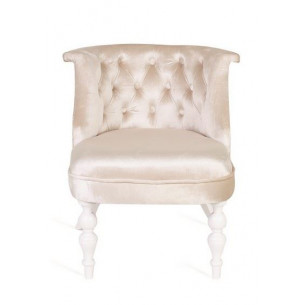 Кресло Бархат (эмаль белая / 30 - бежевый)