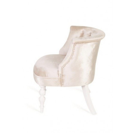 Кресло Бархат (эмаль белая / 30 - бежевый)