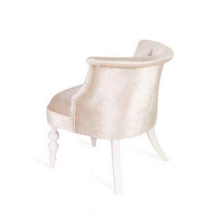 Кресло Бархат (эмаль белая / 30 - бежевый)