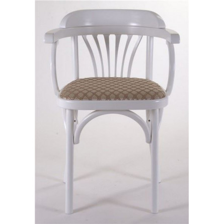 Стул Венский мягкий (эмаль белая, ткань 1 beige)