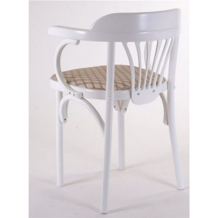 Стул Венский мягкий (эмаль белая, ткань 1 beige)