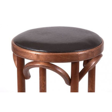 Табурет барный 750 Венский мягкий (средний тон, экокожа коричневая)