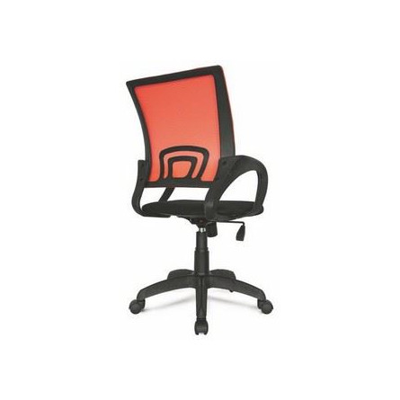 Офисное кресло Формула с оранжевой спинкой из сетки