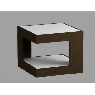 Стол журнальный 746 LS (Венге/Белое стекло)