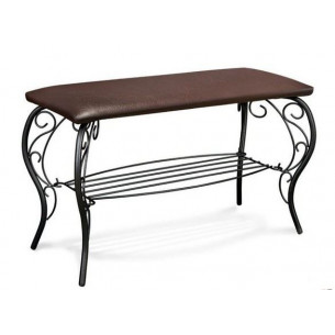 Банкетка Грация 685 металл черный/кожзам коричневый