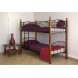 Двухъярусная кровать Глэдис - DD (90х200) Темный орех/черный металл