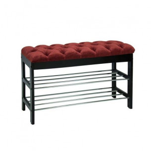 Банкетка "Грейс" (Венге/ткань Бордовая