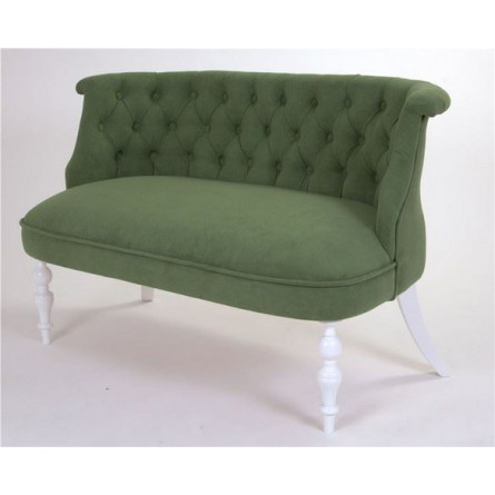 Диван Бархат (эмаль белая / G09 - малахит)