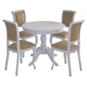 Стол "Эгина-2" (Белый/шпон бук) тип 2