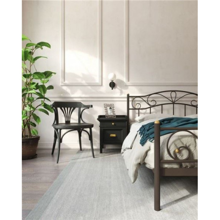 Кровать с изножьем "Глэдис" (120х200/ноги металл/цвет Коричневый бархат)