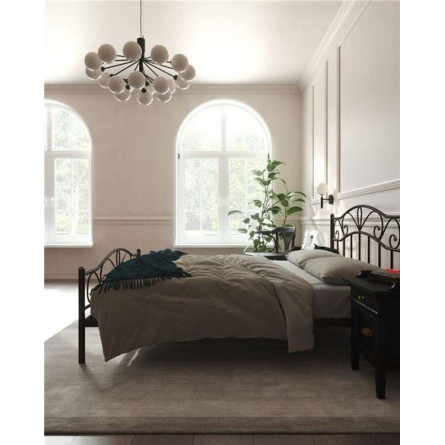 Кровать с изножьем "Глэдис" (120х200/ноги металл/цвет Коричневый бархат)