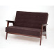 Диван двухместный РЕТРО (темный тон / RS32 - коричневый) Диван двухместный РЕТРО (темный тон / RS32 - коричневый)
