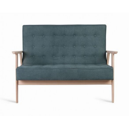 Диван двухместный РЕТРО (беленый дуб / RS 29 - бирюзовый)