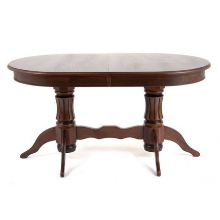 Стол овальный "Милорд-150" (90х150х200 / темный орех/патина темная)