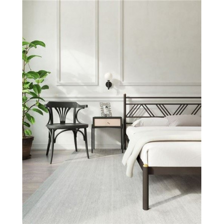 Кровать "Монблан" (160х200/ноги металл/цвет Коричневый бархат)