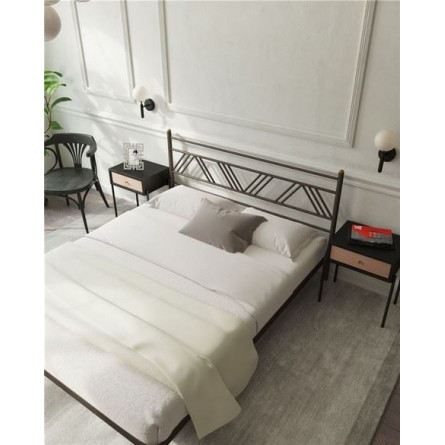 Кровать "Монблан" (160х200/ноги металл/цвет Коричневый бархат)