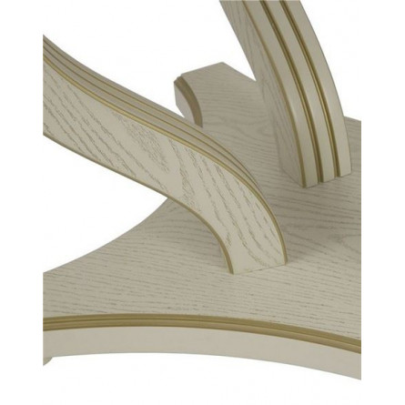 Стол круглый "Милорд-120" (Милорд-120 стол круглый (120х170/ слоновая кость 1013/патина золото)