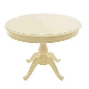 Стол "Фабрицио-1" раздвижной (D 1000 / Цвет дерева:Тон 10 Слоновая кость RAL 1015)