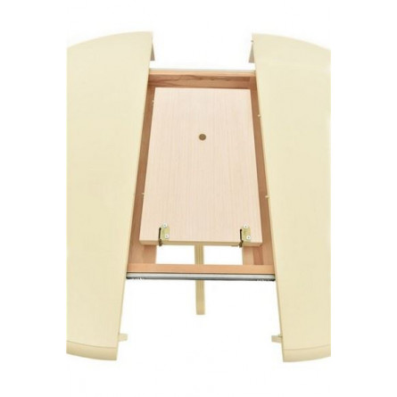 Стол "Фабрицио-1" раздвижной (D 1000 / Цвет дерева:Тон 10 Слоновая кость RAL 1015)