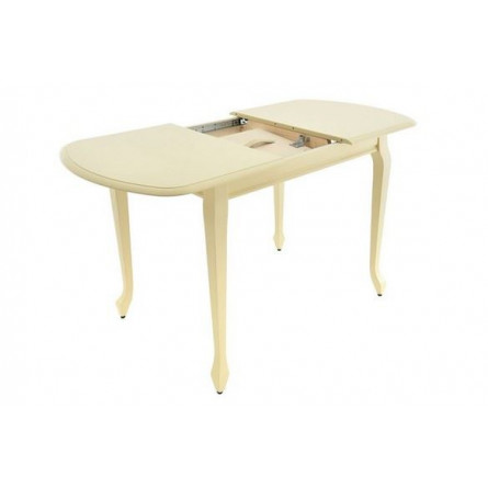 Стол "Прага 110" раздвижной (1100х700 / Цвет дерева: Тон 10 Слоновая кость RAL 1015)