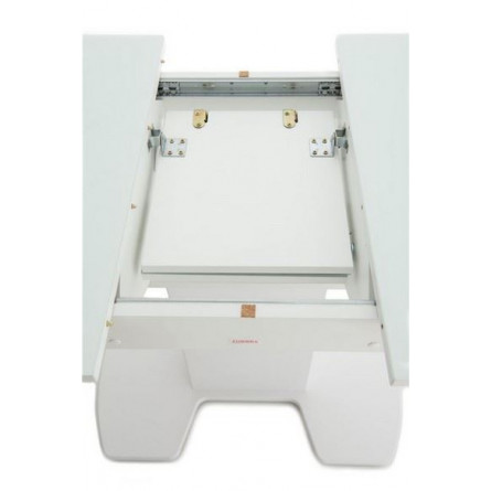 Стол "Корсика 110 " (110/141,5 х 70/стекло MATTE белое/пленка Белая мат./ЛДСП Белый)