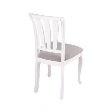 Стул с жесткой спинкой "Кабриоль" (ткань: Вивальди 06/дерево:Тон 9 Эмаль белая)