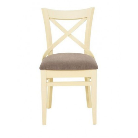 Стул полумягкий "Соло" венский (Тон 10 Слоновая кость RAL 1015 / ткань :Бренди латте)