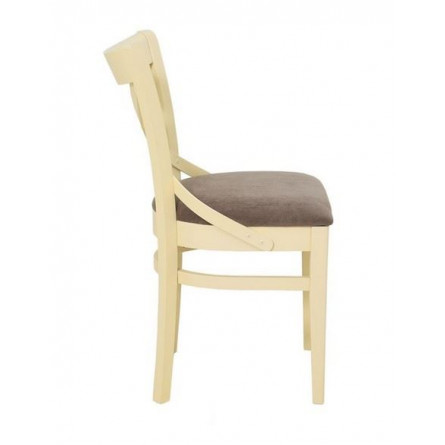 Стул полумягкий "Соло" венский (Тон 10 Слоновая кость RAL 1015 / ткань :Бренди латте)