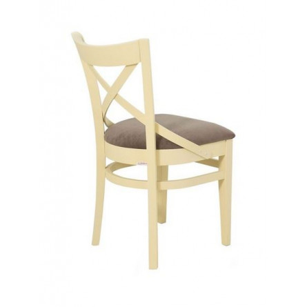 Стул полумягкий "Соло" венский (Тон 10 Слоновая кость RAL 1015 / ткань :Бренди латте)