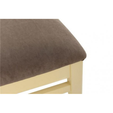 Стул полумягкий "Соло" венский (Тон 10 Слоновая кость RAL 1015 / ткань :Бренди латте)