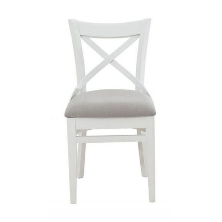 Стул полумягкий "Соло" венский (Тон 9 Эмаль белая / ткань:Вивальди 06)