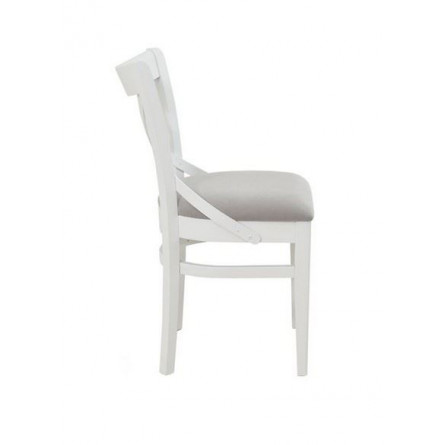 Стул полумягкий "Соло" венский (Тон 9 Эмаль белая / ткань:Вивальди 06)