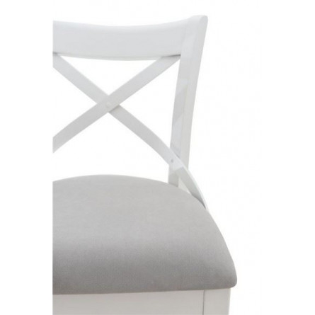 Стул полумягкий "Соло" венский (Тон 9 Эмаль белая / ткань:Вивальди 06)