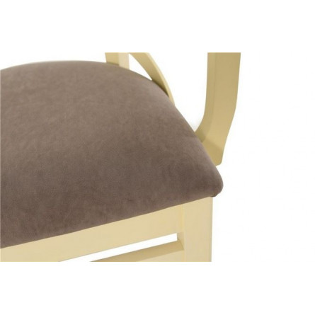 Кресло полумягкое "Соло" венское (Тон 10 Слоновая кость RAL 1015 / ткань:Бренди латте)