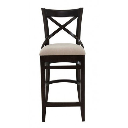 Стул полубарный с мягким сиденьем "Соло" венский (Тон 8 Венге / ткань Вивальди 04)