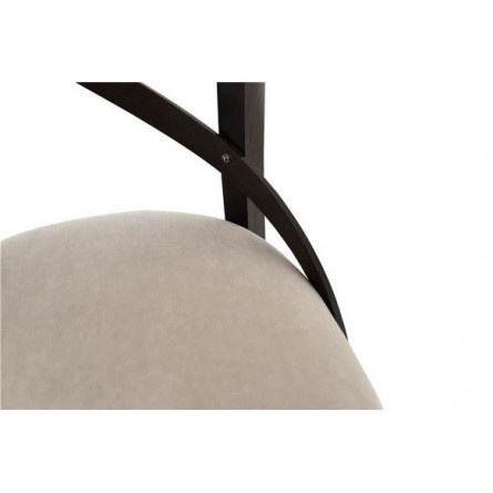 Стул полубарный с мягким сиденьем "Соло" венский (Тон 8 Венге / ткань Вивальди 04)