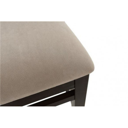 Стул полубарный с мягким сиденьем "Соло" венский (Тон 8 Венге / ткань Вивальди 04)